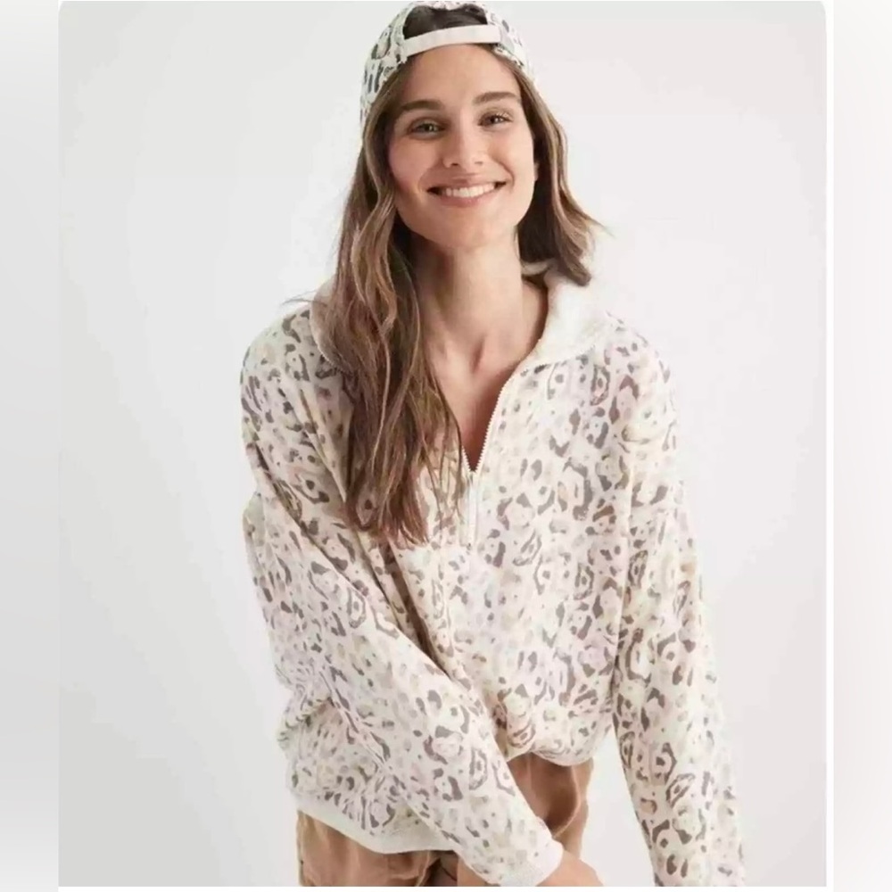 NWT Aerie Leopard cheetah print sweatshirt